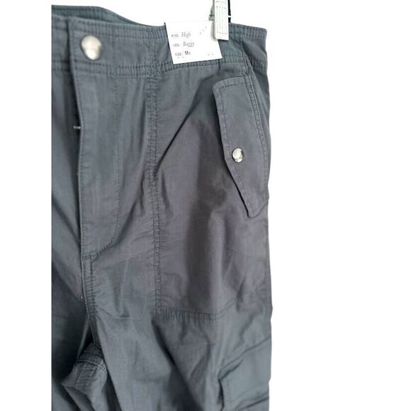Abercrombie & Fitch Women High Rise Baggy Cargo Pants Medium Short Skater Hippie - Picture 5 of 11